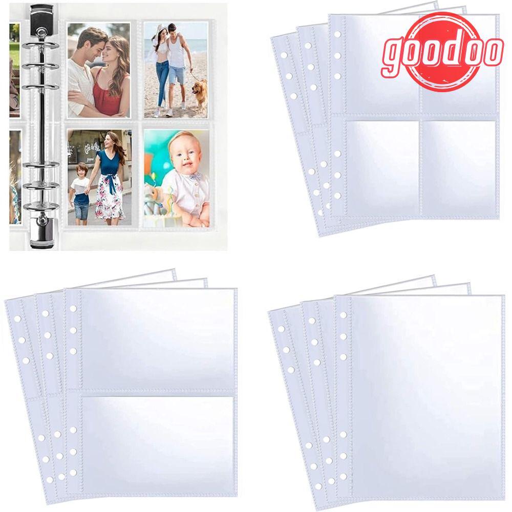 GOODOO Photocard Tay áo, A5 Size 6 Ring Photocard Binder, K-pop Photocard Binder Multi-Pockets Album