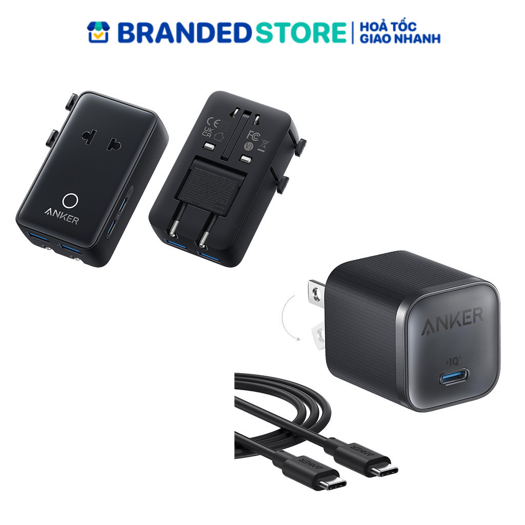 [HỎA TỐC] Củ Sạc Nhanh Anker Nano B2692 45W 1 USB-C Kèm Cáp USB-C to USB-C, Công Nghệ GaN, Hỗ Trợ PD
