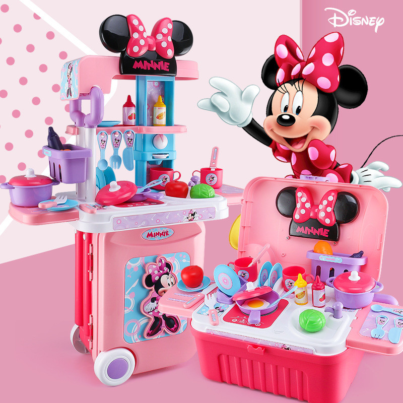 New Product~Disney children's luggage toy set for boys and girls to play cooking, kitchen utensils, 