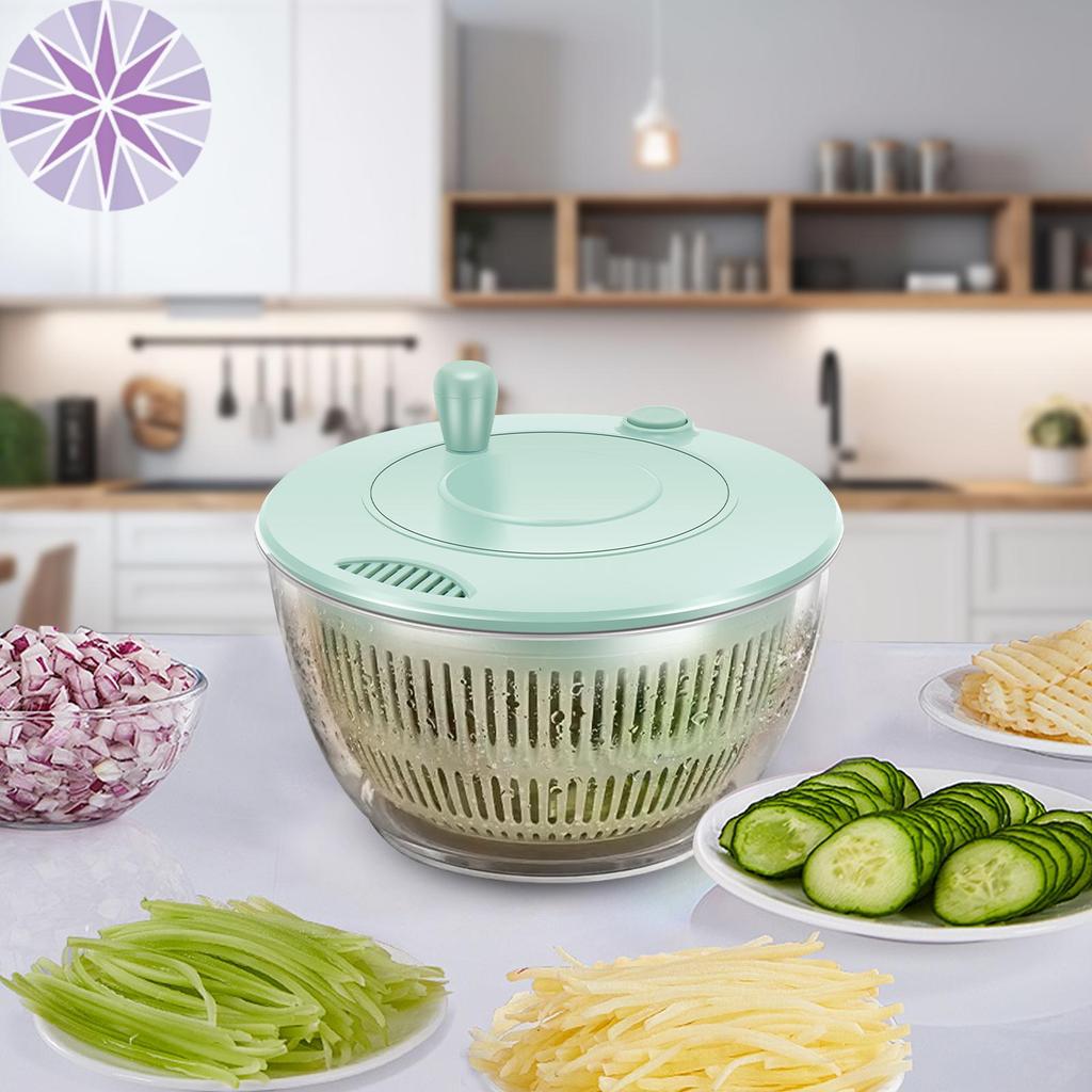 Salad Spinner Đa Năng Xà lách Spinner Với 6 Lưỡi Máy Thái Rau Quả Hiệu Quả Spinner Để Rửa Thực Phẩm 
