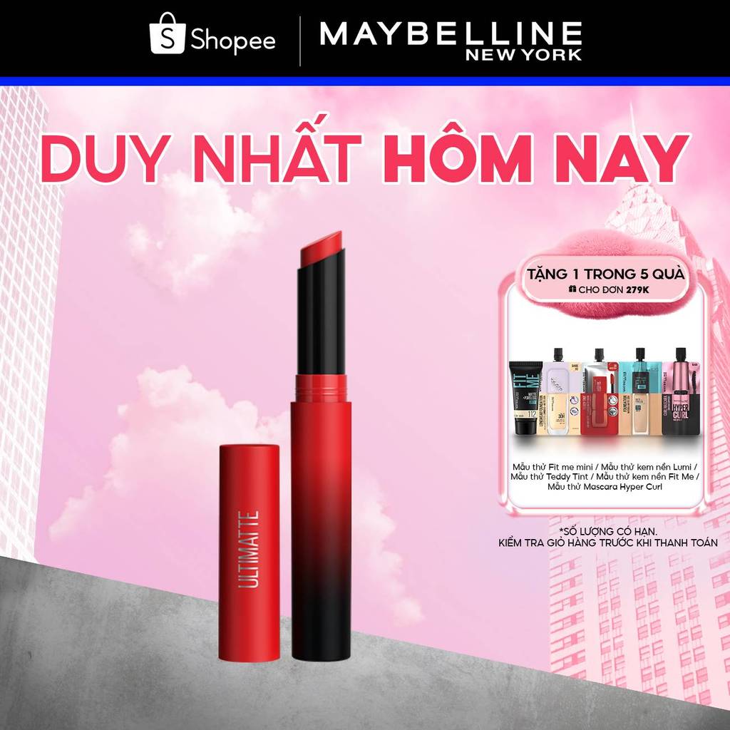 Son Lì Mịn Môi Siêu Nhẹ Cao Cấp Maybelline New York Color Sensational Ultimatte 1.7g