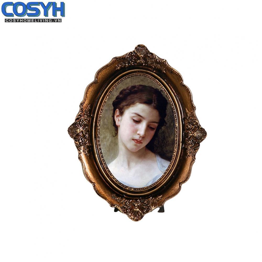<cosyh>Antique Picture Frame Easy Installation Hand-Painted Frame Elegant Design