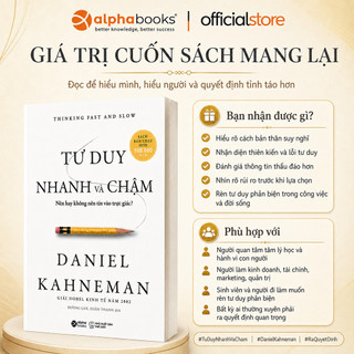 Sách - Tư Duy Nhanh Và Chậm - Thinking fast and slow - Daniel Kahneman (Alpha Books)