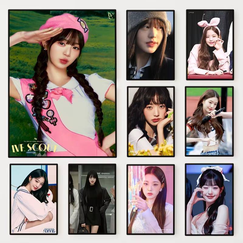 IVE Jang Won Young Kpop Idol Wall Art Set Hàn Quốc Girl Group Canvas Art
