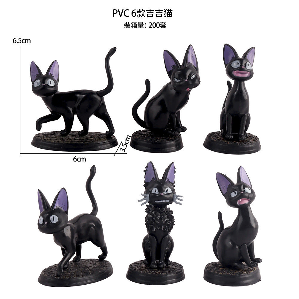 MỚI 6 Hoạt Hình Mèo Jiji Sinh Nhật Kiki Nướng Búp Bê Để Bàn Trang Trí Nhà Cửa Mèo Đen Xe Buýt Giao H