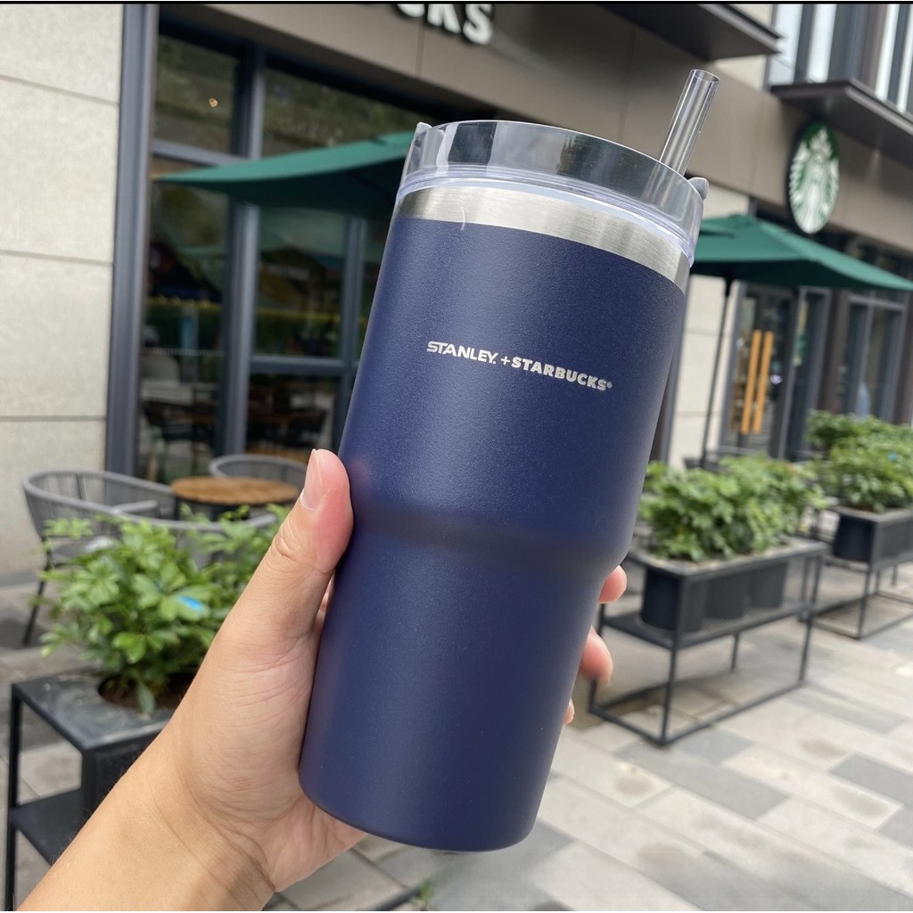 Túi Coaster 12 màu 20oz Starbucks Stanley ống hút cà phê cặp đôi, bình giữ nhiệt cốc ô tô cách nhiệt