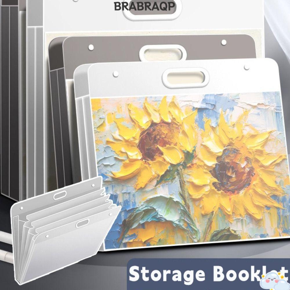 Túi đựng giấy vẽ tranh BRBRAA, Thư mục tập tin di động A2 / A3 / A4, Album ảnh chống nước bốn lớp đơ