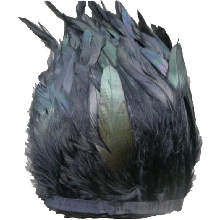 AWAYTR Gà Trống Hackle Lông Viền Viền 5-7 Inch Chiều Rộng May Thủ Công (2 Yards)