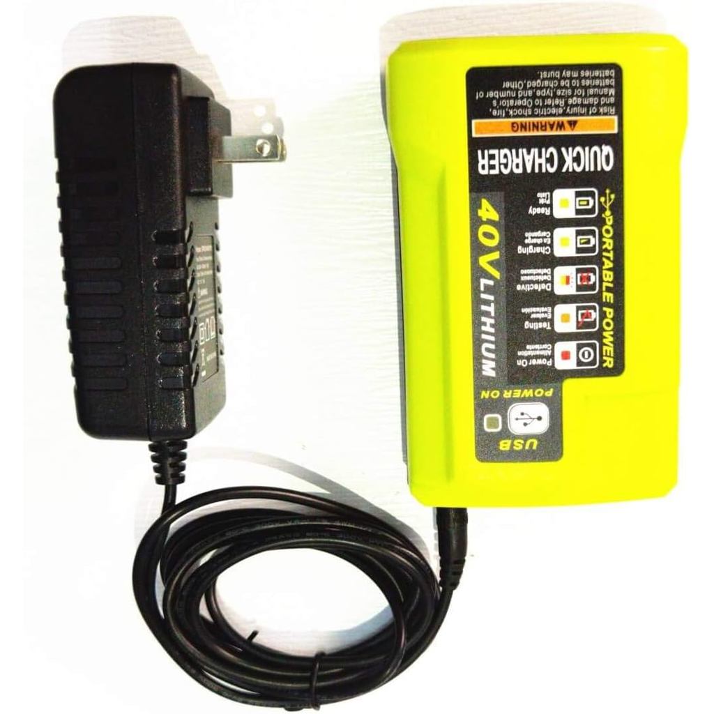 Bộ sạc pin Lithium OP403 40V Thay thế Ryobi OP403 OP404 W / USB Cắm vào sạc OP4015 OP40201 OP4026 OP