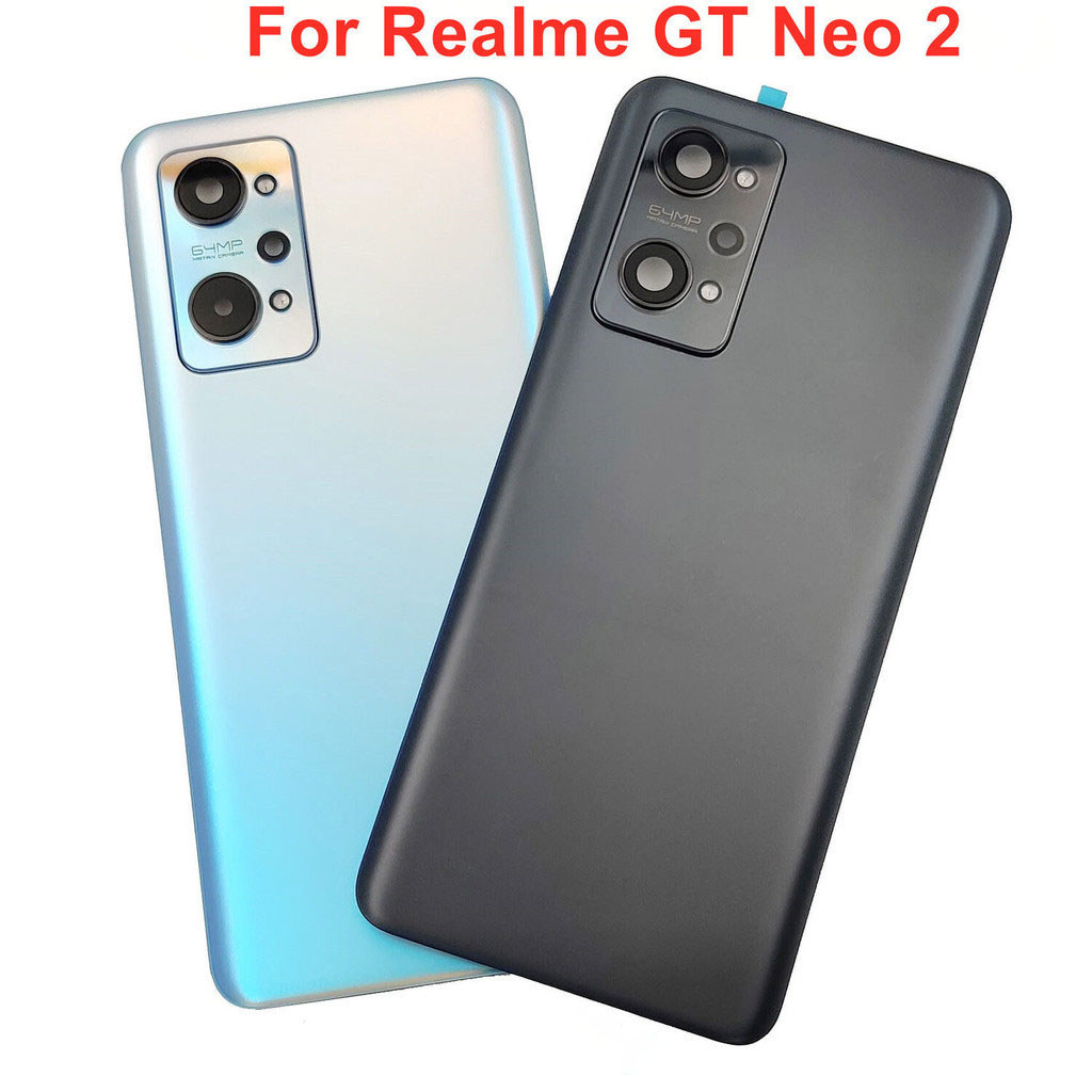 Dành Cho Realme GT Neo2 Neo 2 Kính Pin Cửa Sau Cứng Phía Sau Vỏ Bảng Điều Khiển + Ống Kính Máy Ảnh