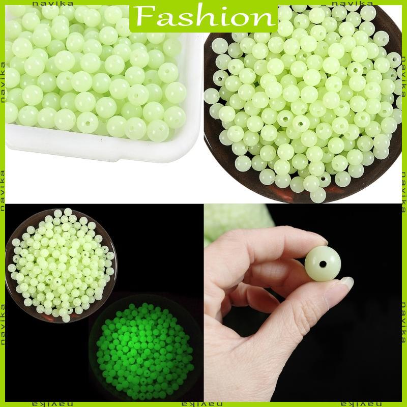 NA 100 Chiếc Chống Trơn Trượt Tròn Câu Cá Hạt Dạ Quang Nhựa Dây Câu Hạt Không Gian Đậu Cho Câu Cá Ng