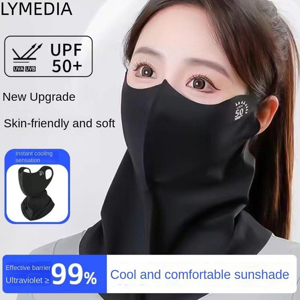 LYMEDIA Chống Nắng, Khăn Cổ Chống Tia UV Ice Silk, Chống Nắng Thời Trang Bảo Vệ Cổ Che Nắng Chống Bụ