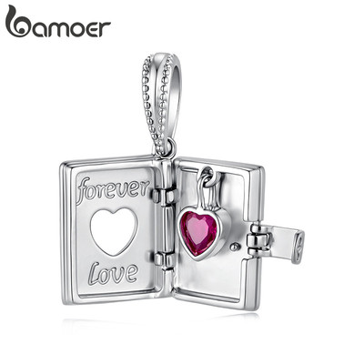 Mặt dây chuyền chữ tình yêu Bamoer Charm DIY cho vòng tay Quà tặng cho nữ