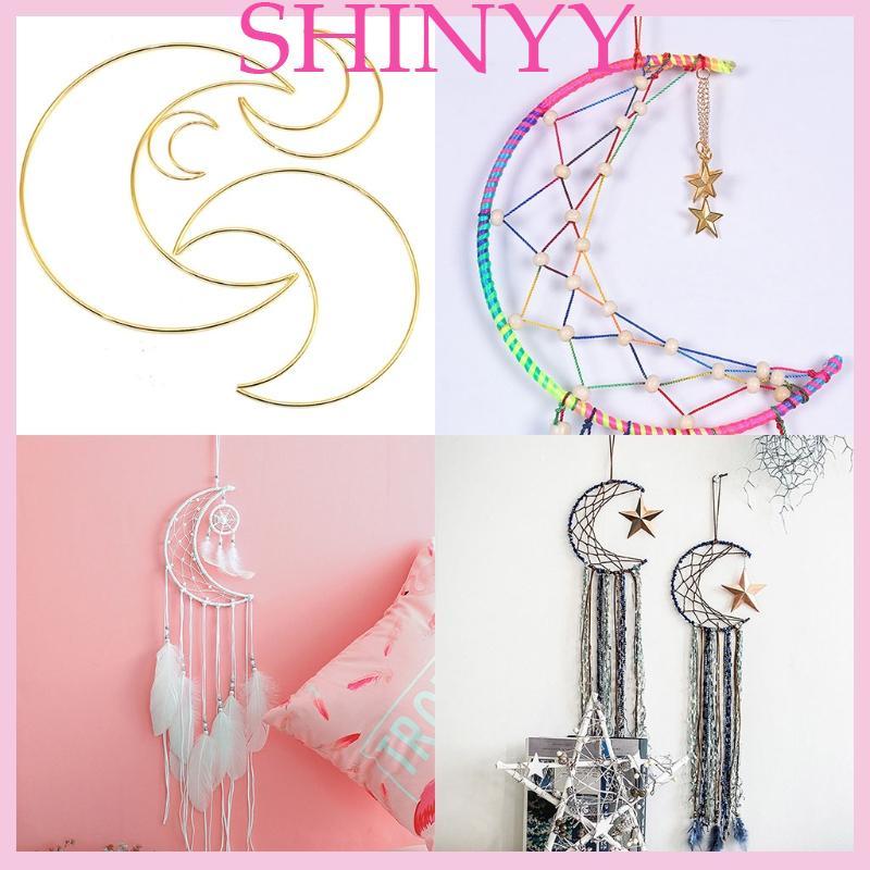 SHI Macrame Project DIY Metal Macrame Moon Hoop cho Dreamcatcher Làm Nhẫn