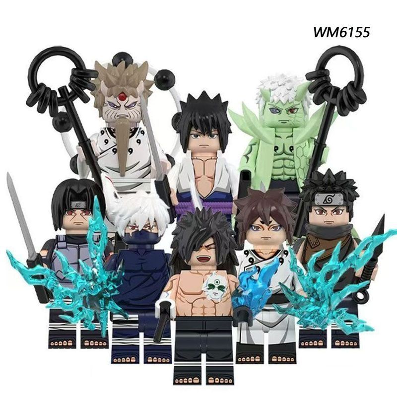 Naruto Series Otsuki Muyui Sasuke Indra Khối Xây Dựng Minifigure Toy WM6155