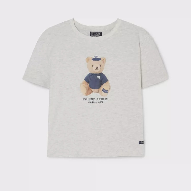 Dream Bear Print WHO Phong Cách Vintage Nam Nữ 100% Cotton Cao Cấp Phong Cách Baggy Dạo Phố Áo Thun 