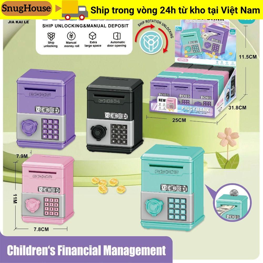 SNUGHOUSE Đồ chơi trẻ em Heo đất, ATM Quà tặng trẻ em Hộp tiền tiết kiệm tiền, Đồ chơi tiết kiệm tài