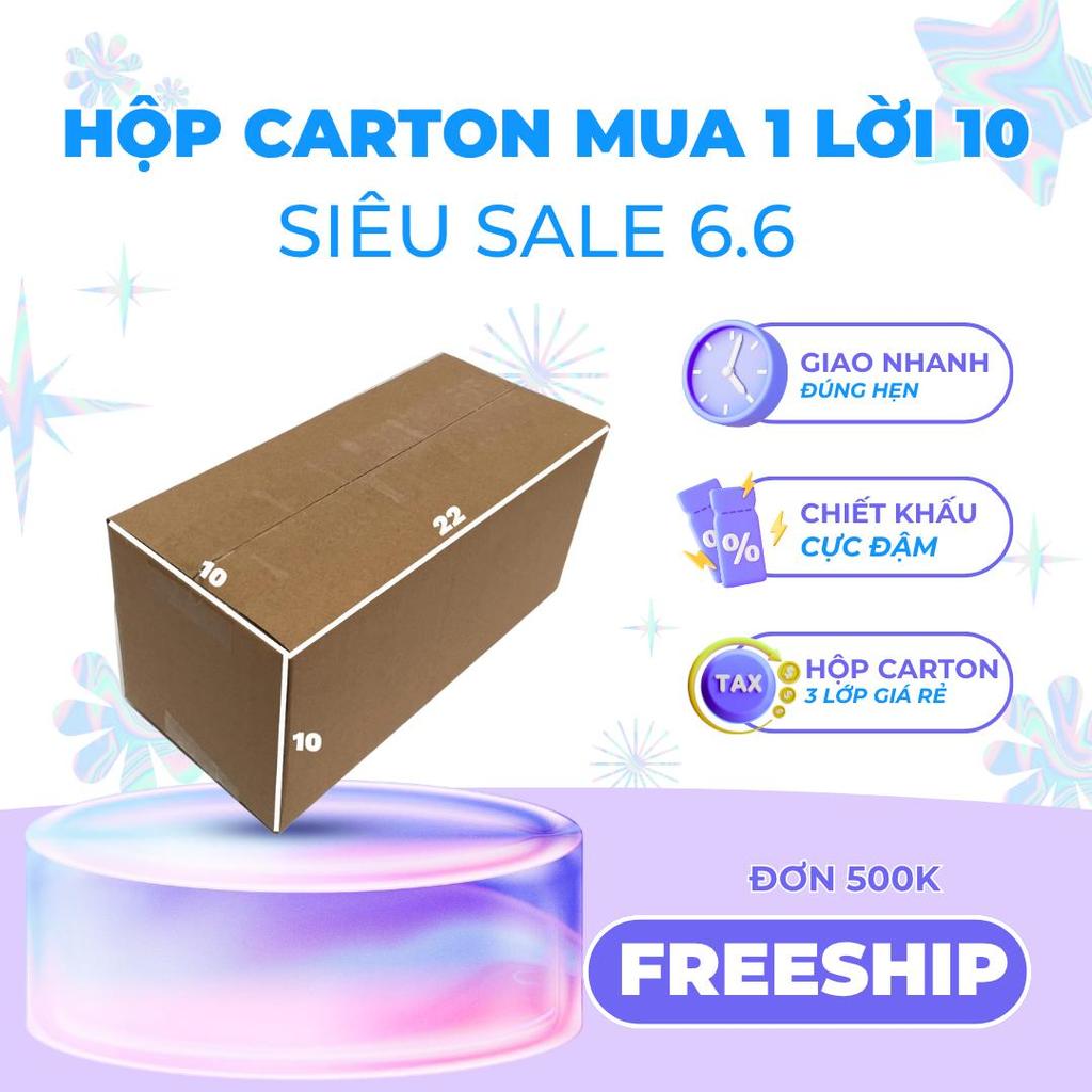 hộp carton 22x10x10 bộ 50 trơn cứng cáp
