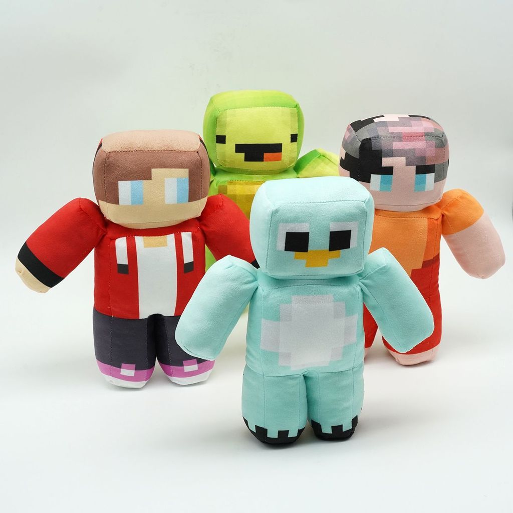 Minecraft JJ Macky Đồ chơi sang trọng JJ & Mikey Square Man Doll Gối quà tặng sinh nhật cho trẻ em