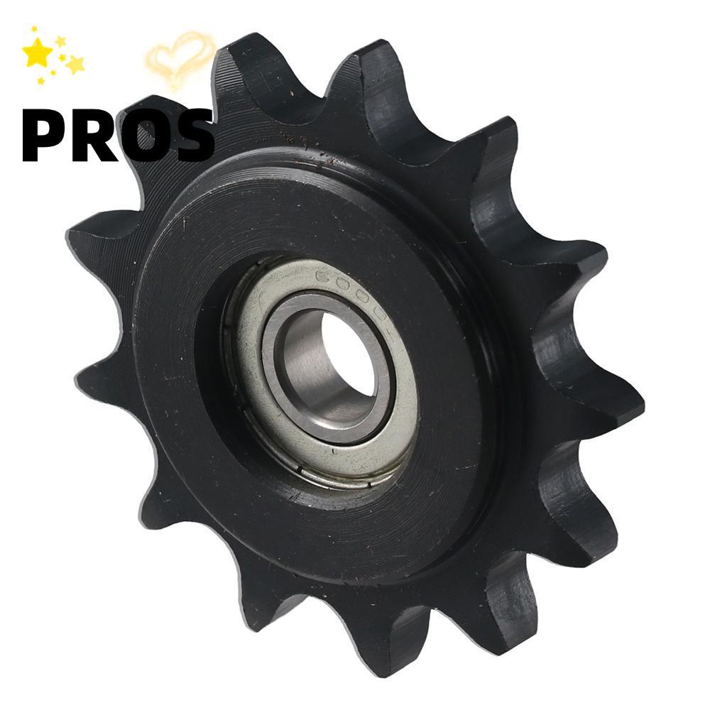 PROS Convex Idler Gear, 13 Răng C45 Dây Thép Carbon Idler Bánh Xích, Oxit Đen 10mm Bore 1 / 2 "Pitch