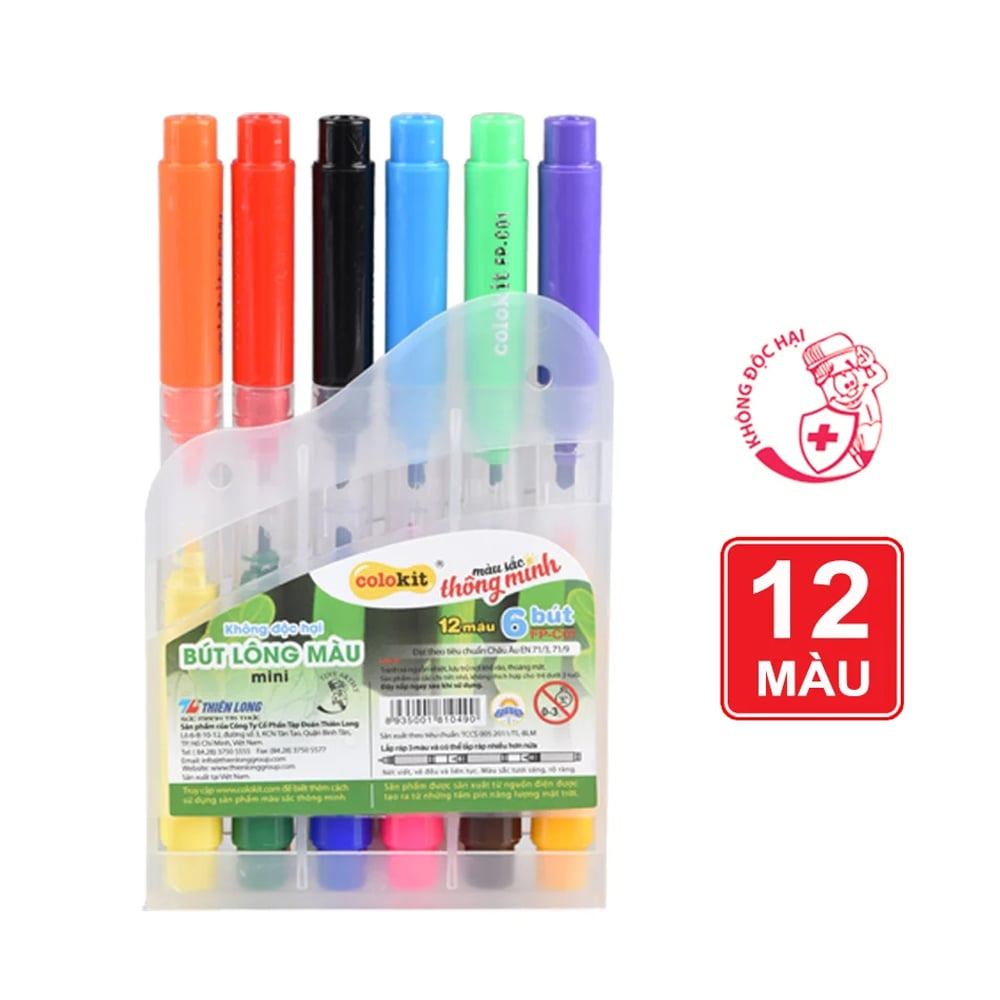 Bút lông 12 màu Thiên Long FP-C01