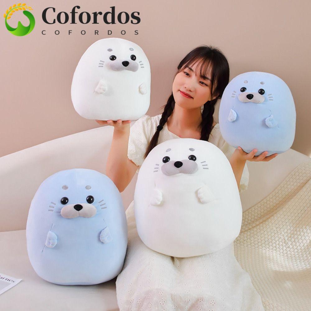 COFORDOS Anime Seal Plush Doll, PP Cotton Chubby Plush Seal Sleep Pillow, Comforting Sleep Doll Moch