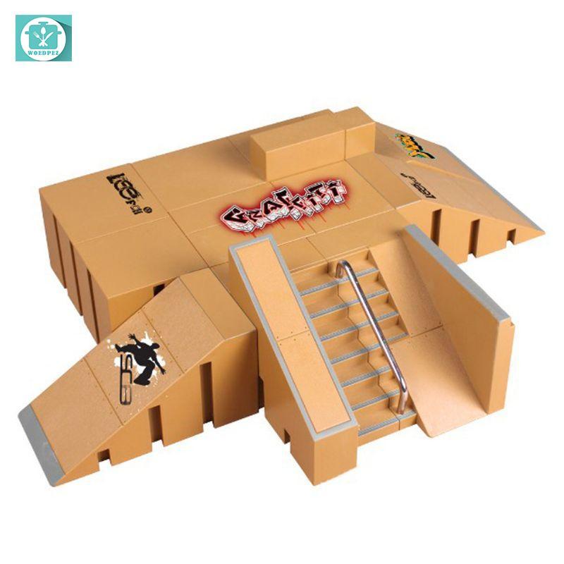 Woedpez 8 Chiếc Skate Park Kit Ramp Parts Cho Tech Deck Fingerboard Mini Finger Skateboard