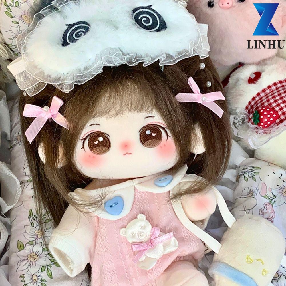 LINHU 10 Chiếc Kẹp Tóc Giả Búp Bê, Kẹp Tóc Búp Bê Cotton Nhỏ, Kẹp Đầu Búp Bê Dễ Thương 4cm Nơ Kẹp Tó