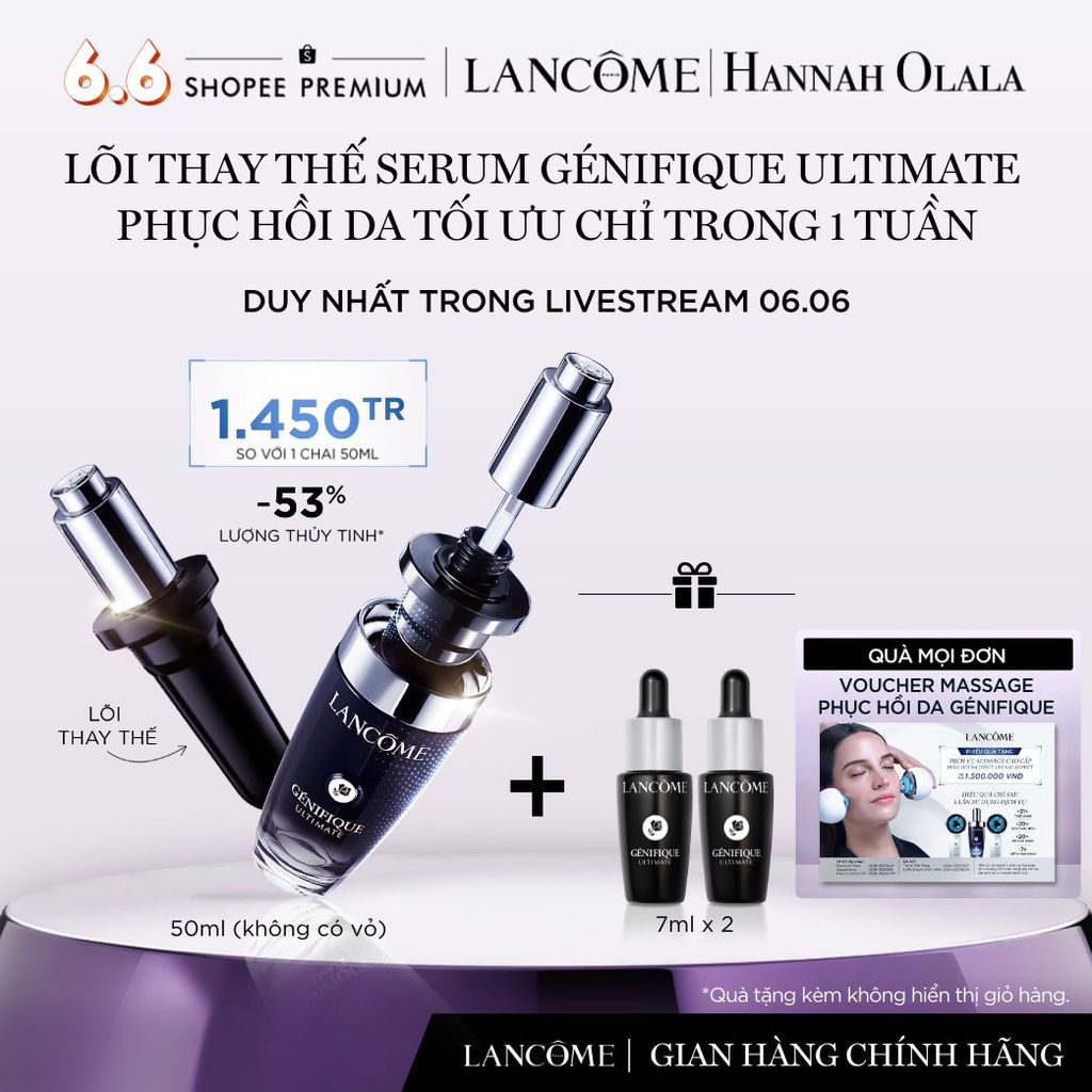 [Lancome x Hannah] Lõi Refill Serum Phục Hồi Da Tối Ưu Genifique Ultimate 50ml