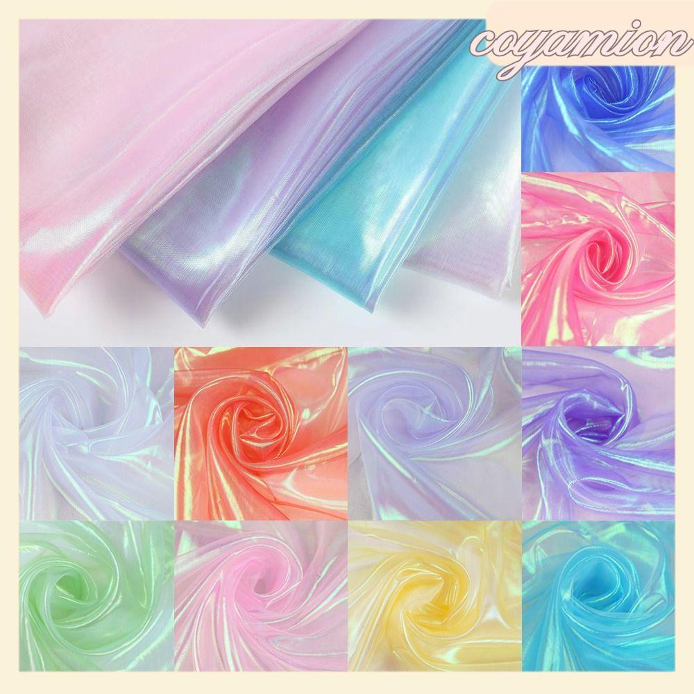 COYAMION Organza Vải, Vải tuyn Laser Mỏng Trong Suốt, Váy Quần Áo May Sáng Bóng Organza Váy Thiết Kế