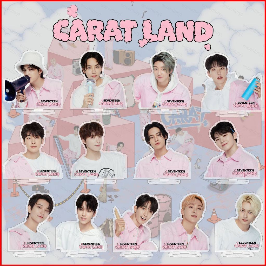 GC9 mười bảy CARAT LAND đứng Acrylic hai mặt thẳng đứng thương hiệu trang trí bàn CG9