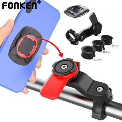 Fonken 360° Xoay Được Xe Máy Xe Đạp Giá Đỡ Điện Thoại Đa Năng Giảm Sốc Chống Lắc Xe Đạp Giá Đỡ Điện Thoại Miếng Dán