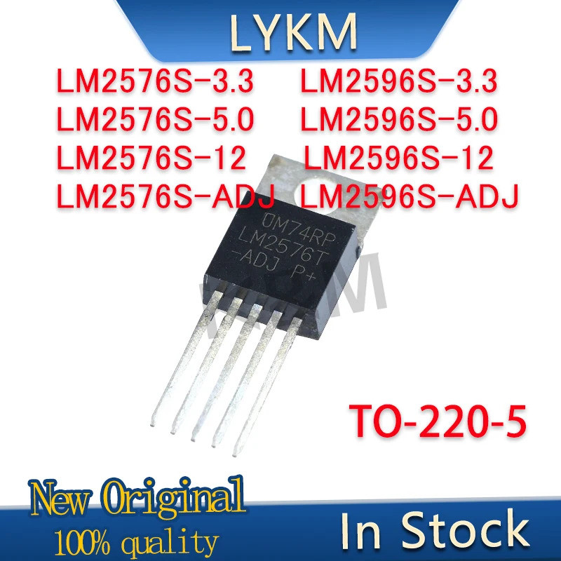 5 Chiếc Mới LM2576T-3.3 LM2576T-5.0 LM2576T-12 LM2576T-ADJ LM2596T-3.3 LM2596T-5.0 LM2596T-12 LM2596