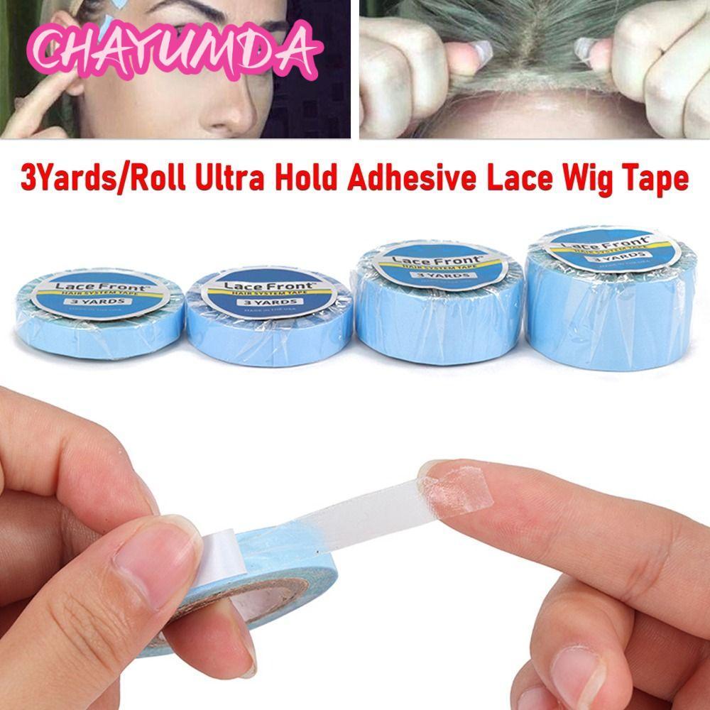 CHAYUMDA 3Yards / Roll Wig Tape, Keo dán phía trước ren hai mặt chống thấm nước, Băng keo hệ thống t
