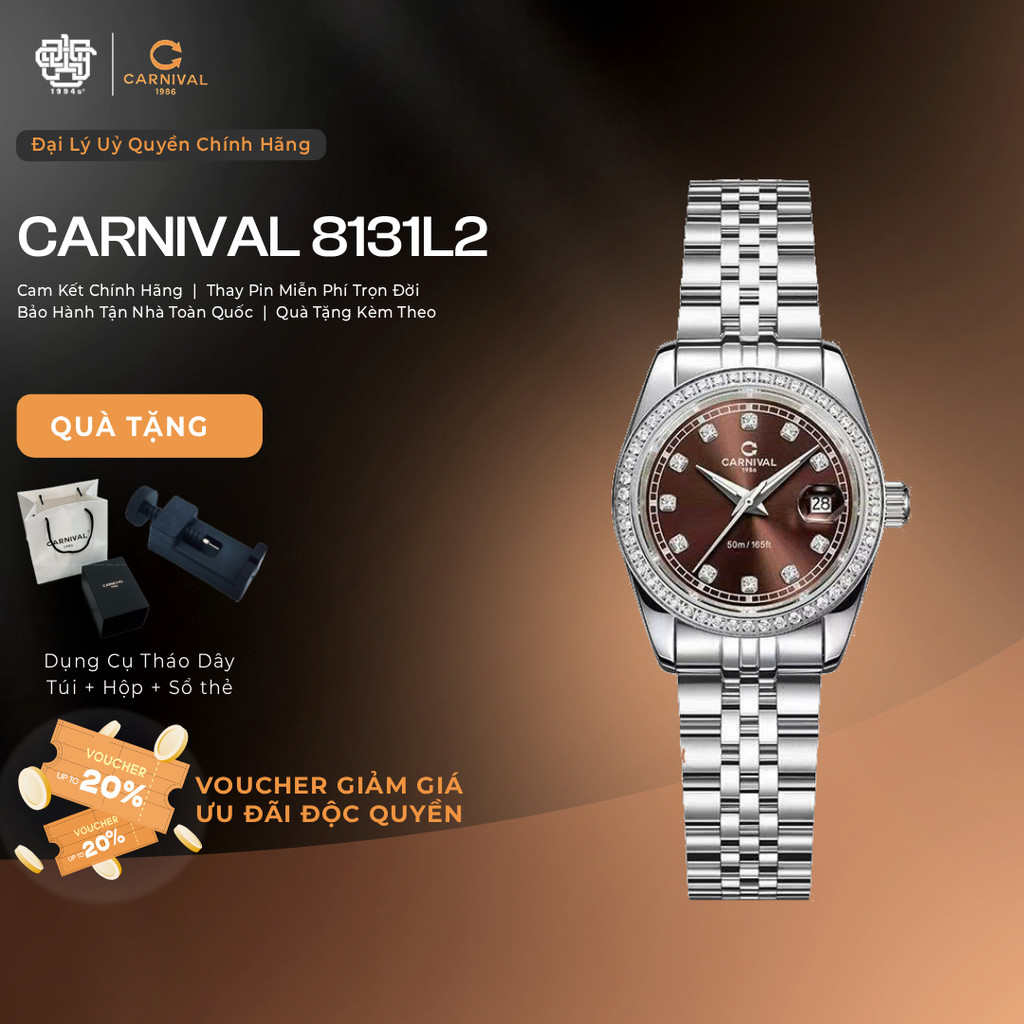 Đồng Hồ Nữ Carnival 8131L2-VT-N Hàng Chính Hãng 1994s WATCH