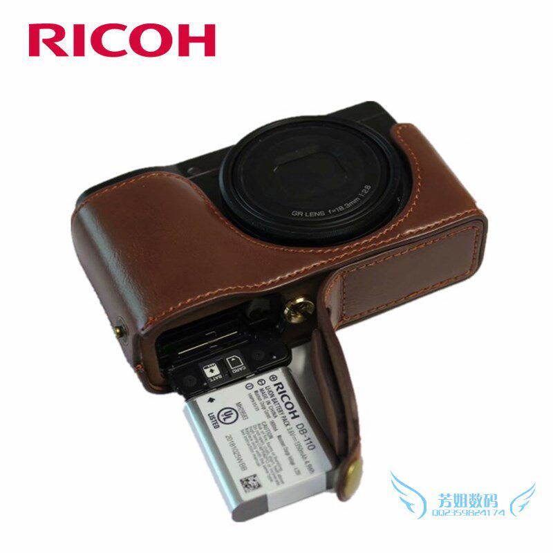 Túi đựng máy ảnh Ricoh Ricoh GR3 GR3X Bao da Đế GRiii Vỏ bảo vệ GR Thế hệ thứ 3 Da thật nửa