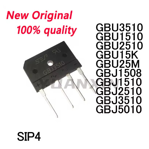 5 CHIẾC GBU3510 GBJ2510 GBJ1508 GBU1510 GBU25M GBU2510 GBBU15K GBJ1510 GBJ3510 GBJ5010 Cọc cầu bếp c