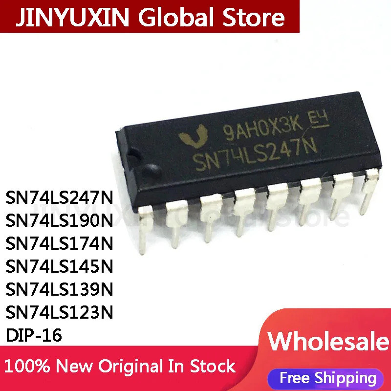 5 Chiếc 74LS247 DIP-16 74LS174 74LS145 74LS1139 SN74LS247N SN74LS190N SN74LS174N SN74LS145N SN74LS13