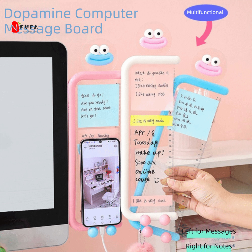 NEWEARTH LIMIT Bảng tin màn hình máy tính, Notepad ghi nhớ máy tính để bàn đa chức năng trong suốt, 