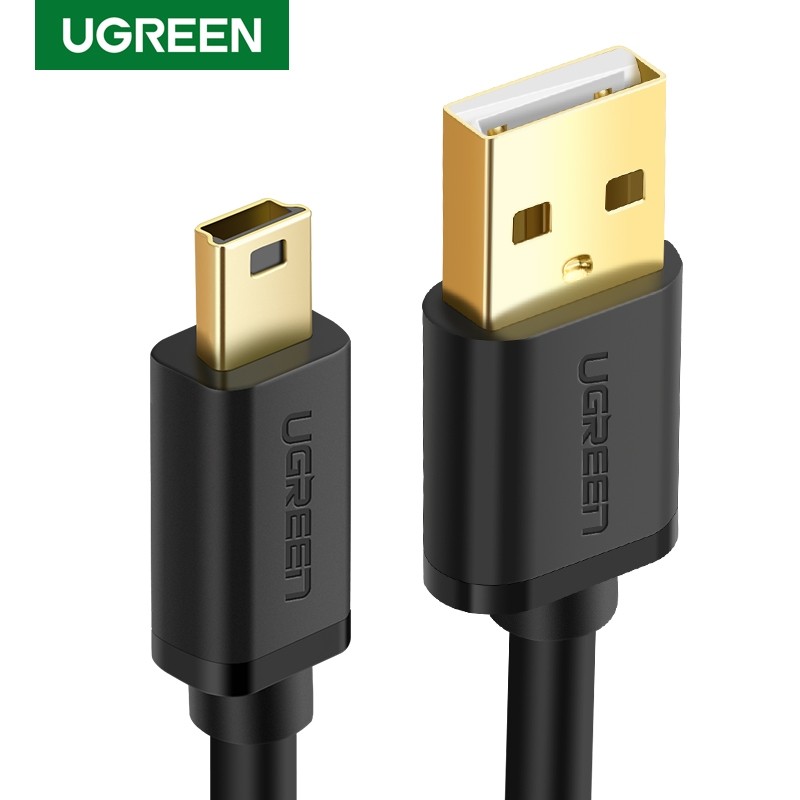 Cáp USB mini UGREEN USB 2.0 A sang Mini B Đồng bộ dữ liệu sạc nhanh cho MP3 MP4 DVR ô tô GPS Camera 
