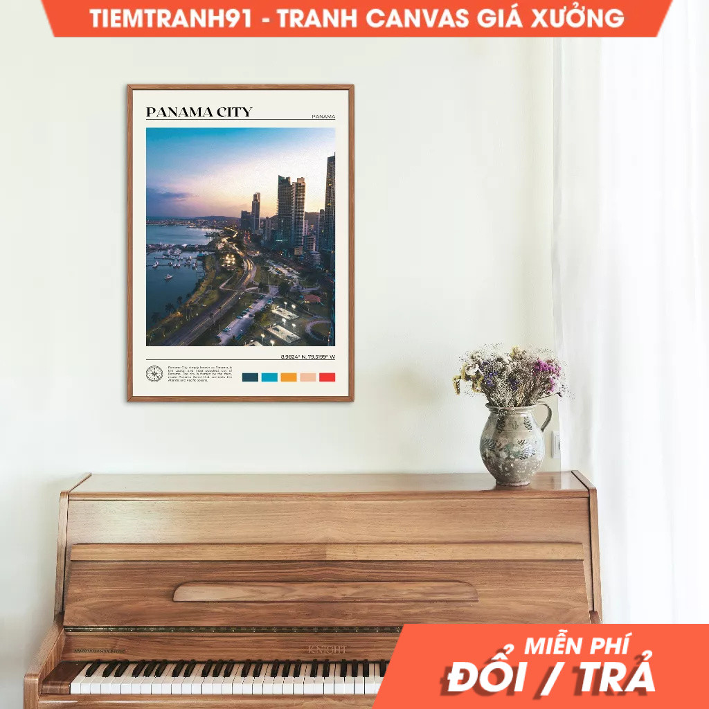 Tranh treo tường, Oil Paint, Panama City Art, Panama City Poster, Panama City Photo, Panama City Dec