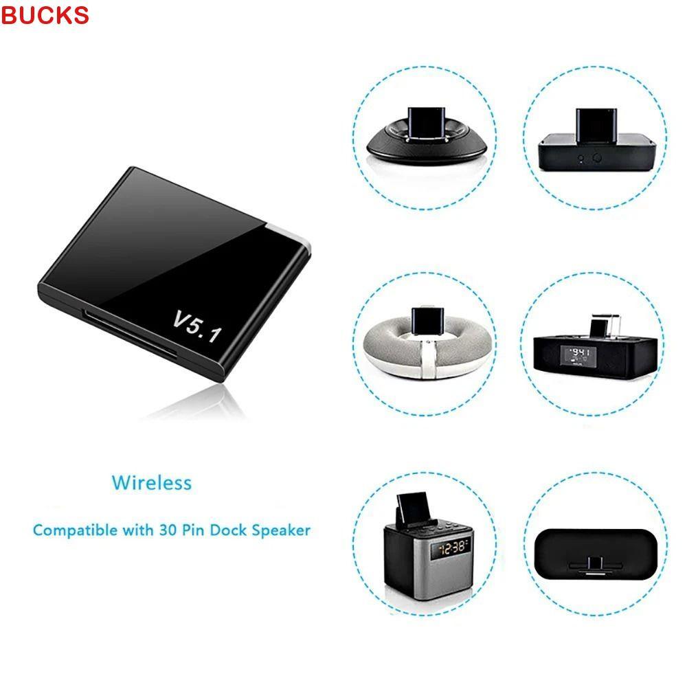 Bộ thu âm thanh BUCKS 5.1, Bộ chuyển đổi không dây Bluetooth Mini Bluetooth 5.1, Loa di động Đế 30 c