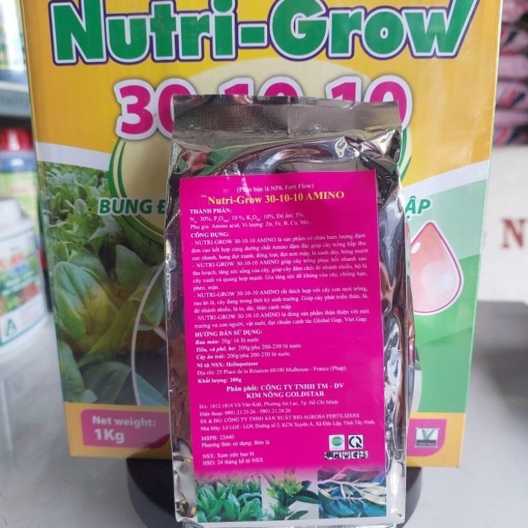 PHÂN BÓN LÁ NPK NUTRI-GROW 30-10-10 AMINO