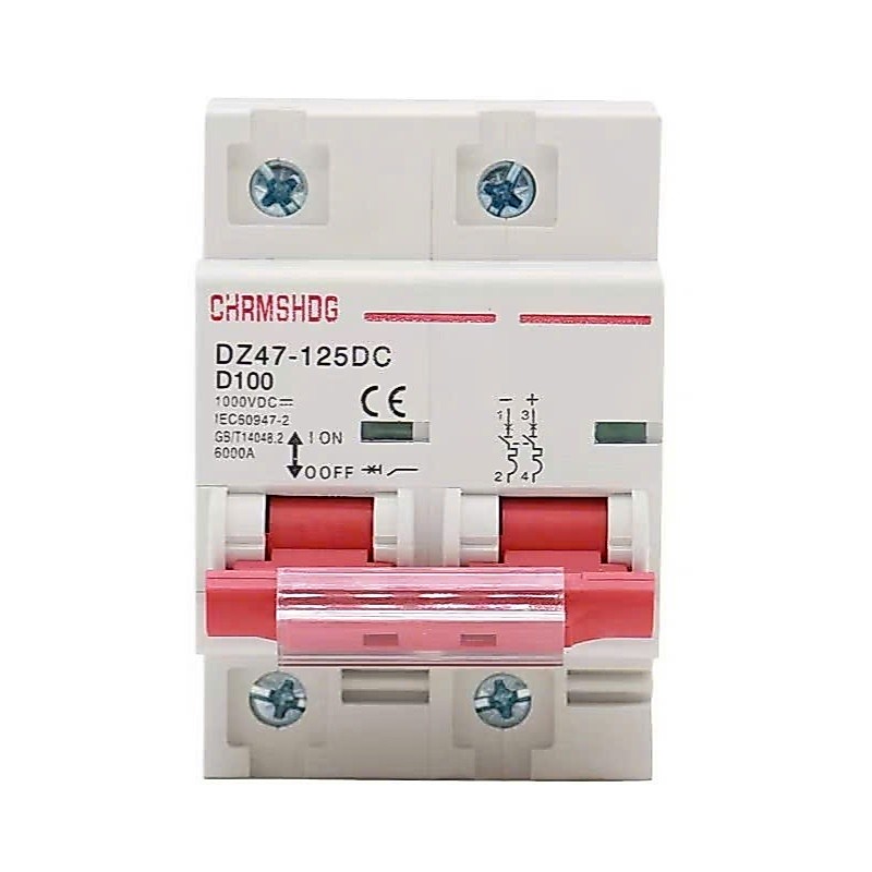 CB 100A,125A DC 12V-125V 2P chính hãng màu Đỏ