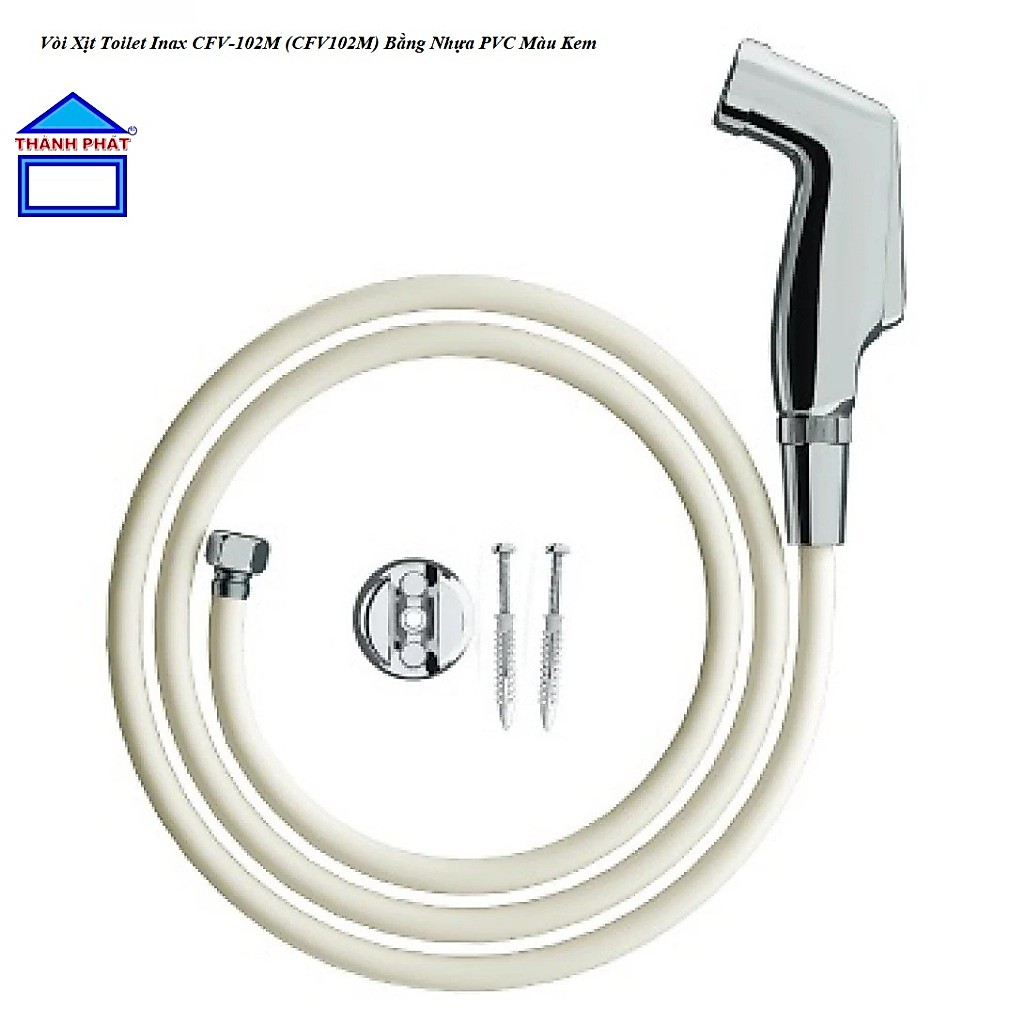 ThanhPhatstore - Cfv102M - [chính hãng] Vòi Xịt Toilet Inax CFV-102M (CFV102M) Bằng Nhựa PVC Màu Kem