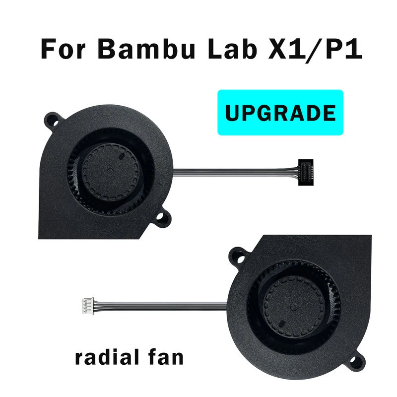 HB Cho Bambu Lab X1 X1C P1P P1S Hotend Quạt Làm Mát Quạt Tốc Độ Nhanh Hơn Nốt Thấp P1S Phụ Kiện 3D 5