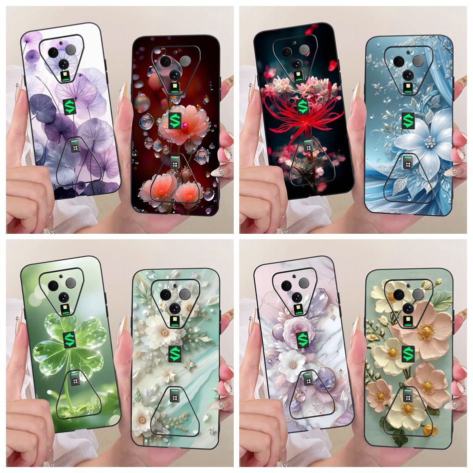 Dành Cho Xiaomi Black Shark 3 3S Ốp Lưng Hoa Đẹp Silicon Mềm Mờ TPU Chống Sốc Vỏ Điện Thoại Cho Xiao
