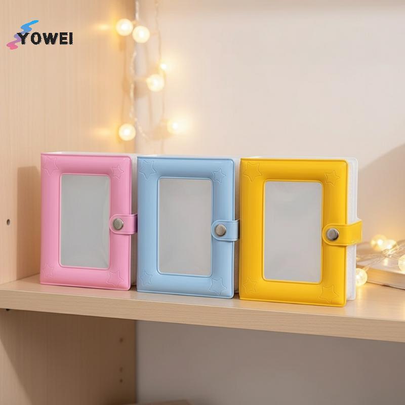 YOWEI Photocard Holder Book, 3 Inch Mini Photo Card Binder Kpop Photocard Binder Cho Star Chasing Ph