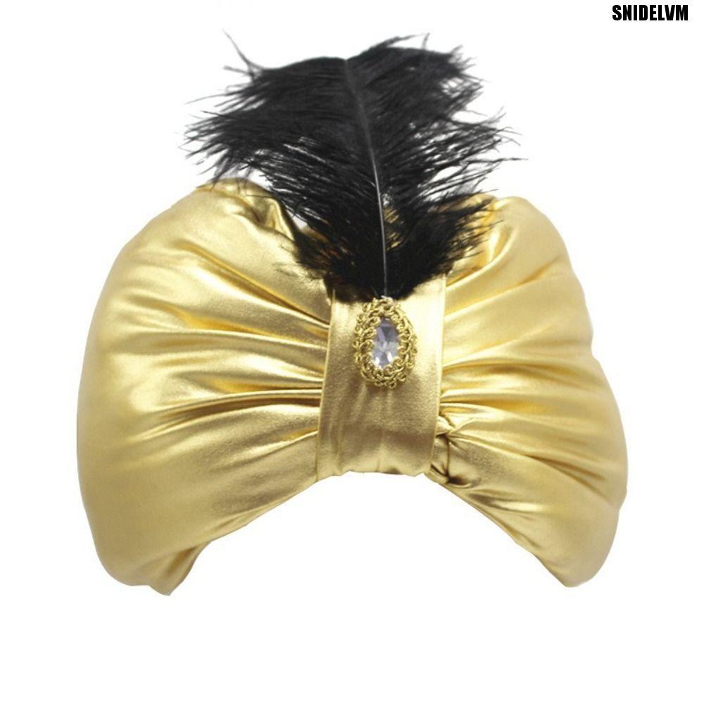 SNIDEL0W Ả Rập Xếp Ly Turban, Mũ Ả Rập Quấn Đầu Mũ Xếp Ly Ấn Độ, Mũ Dân Tộc Trang Phục Hóa Trang Sul