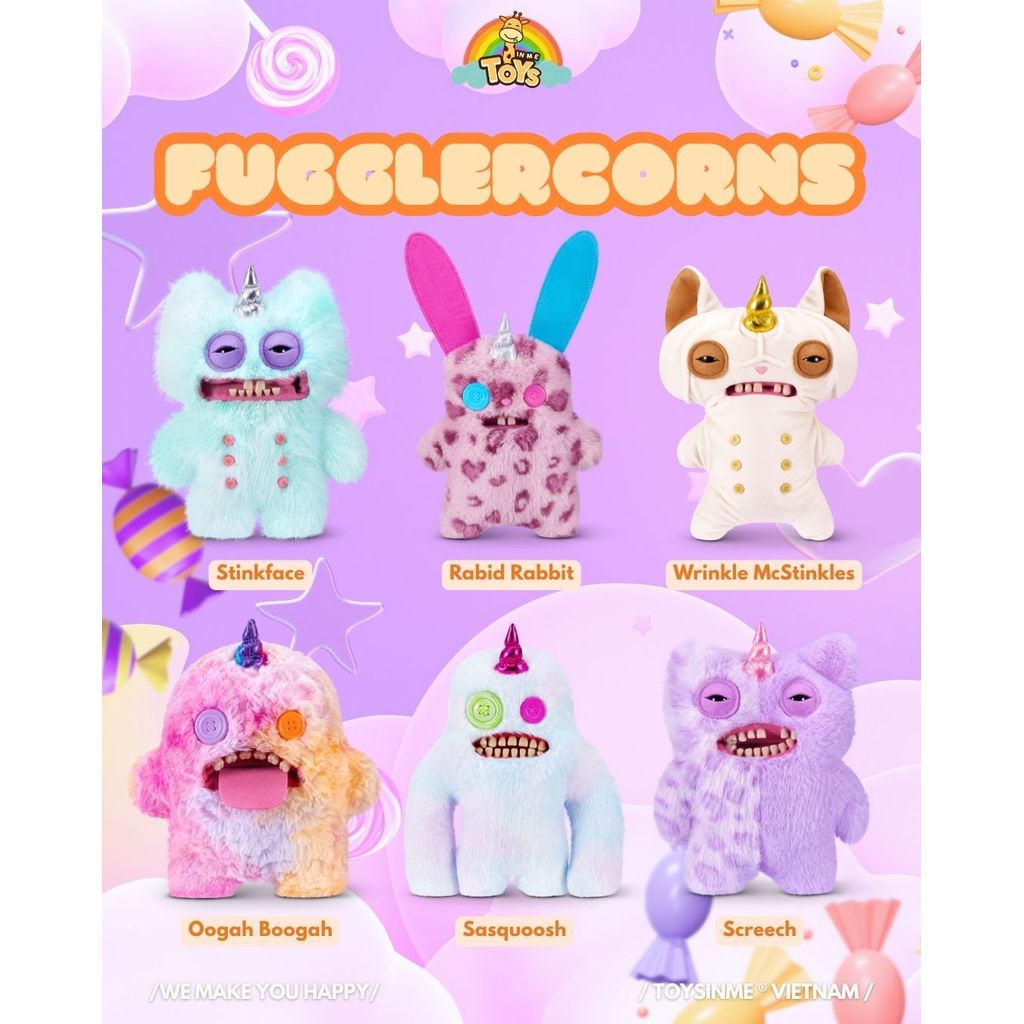 [ TOYS IN ME x FUGGLER ] ZURU TOYS Fuggler Fugglercorn 9 Inch - Đồ Chơi Gấu Bông Sưu Tầm